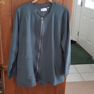 LIKE NEW.  Denim&Co Zip Front Activewear